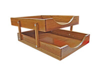 Papelera doble en madera